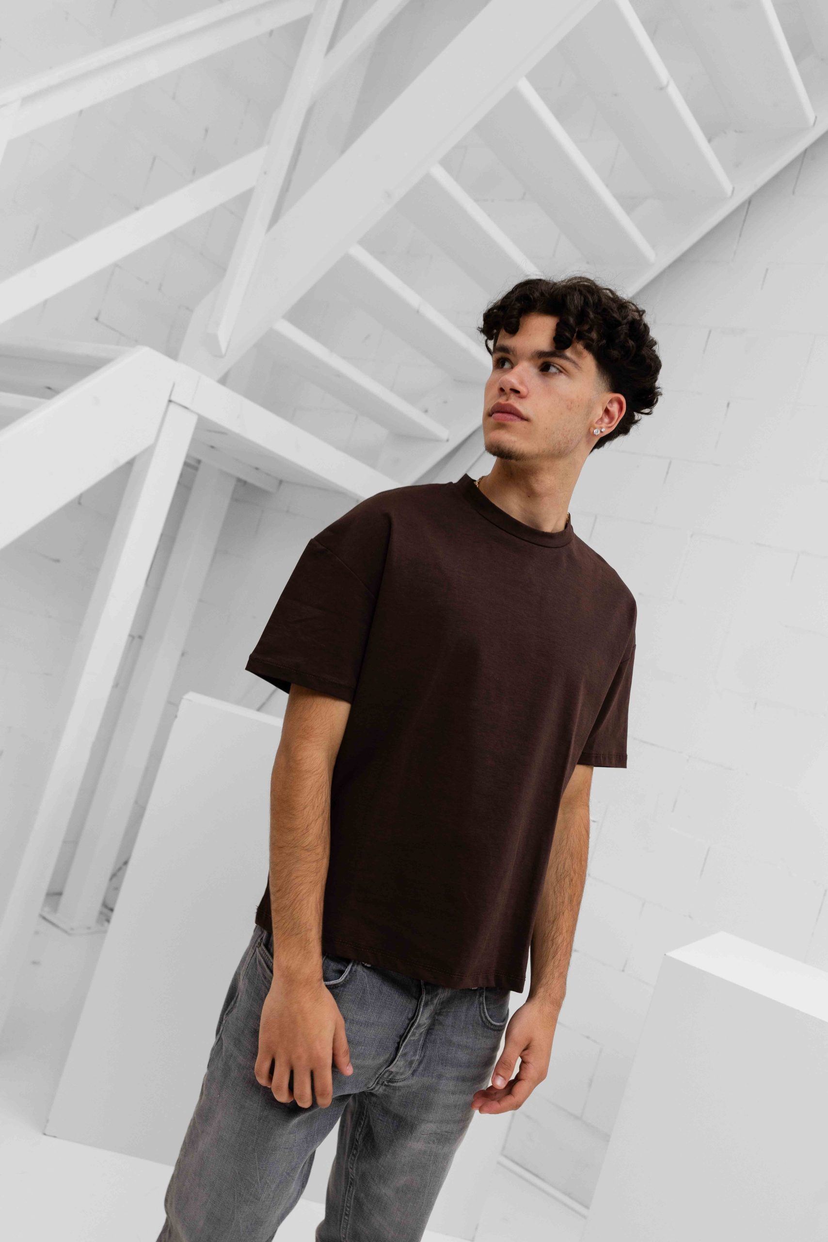 Richesse Matt Essential T-Shirt Heren Donkerbruin