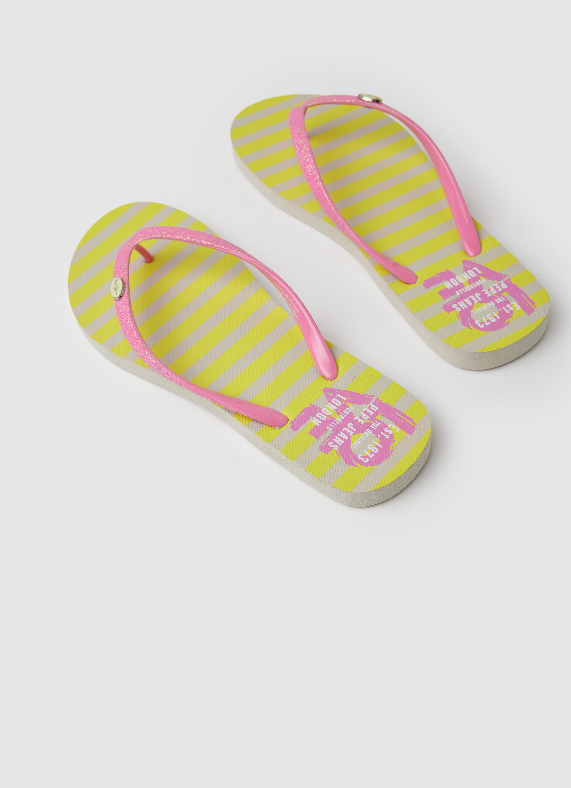 CHANCLAS PLAYA RAKE LOVE - verde ácido