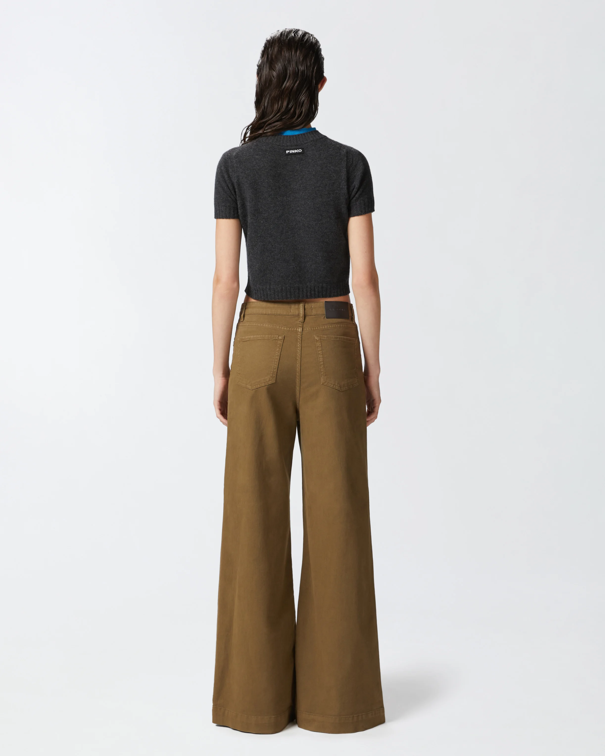 Pantalon wide leg | Vert