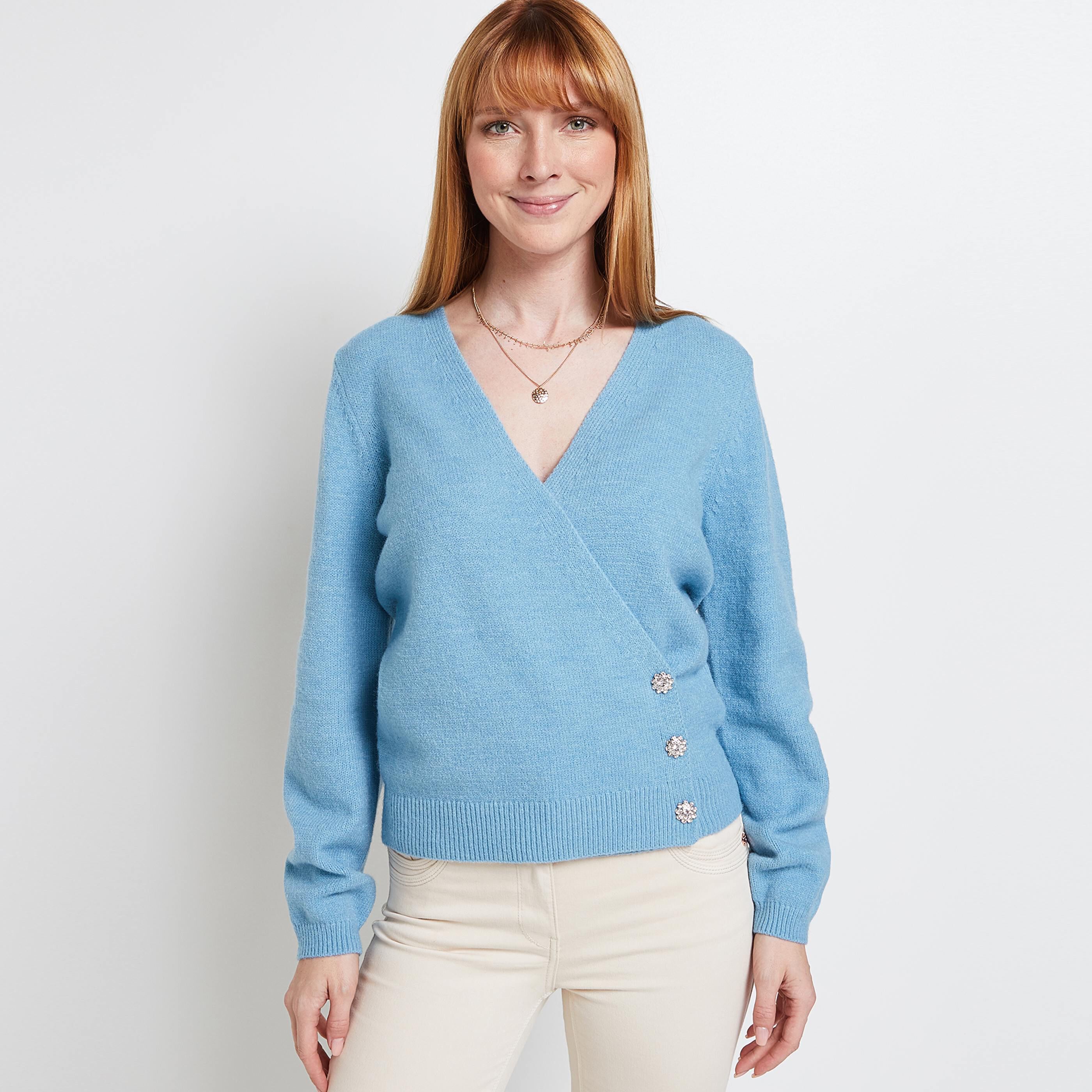 Gilet cache coeur femme - BLEU