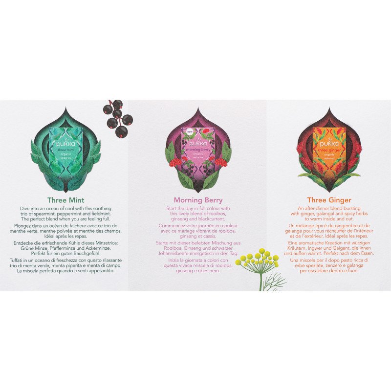 Thés et infusions Sélection Bio Pukka - Coffret en bambou de 42 sachets