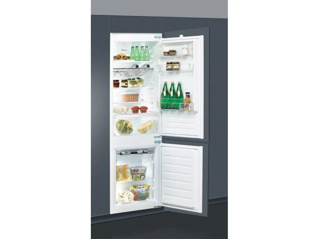 Whirlpool ART 66122 - Køleskab/fryser - bund-fryser - til indbygning - niche - bredde: 56 cm - dybde: 55 cm - højde: 177.6 cm - 273 liter - Klasse E - hvid