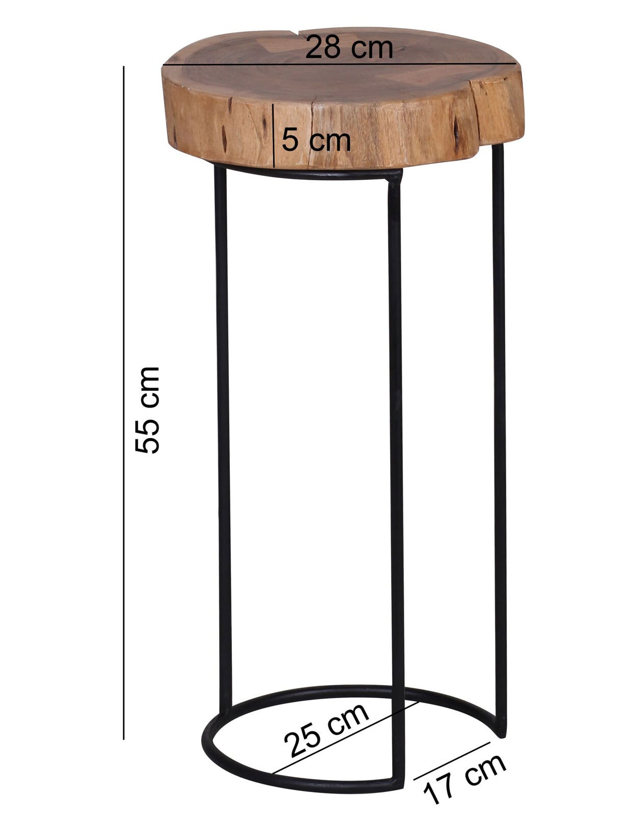 CASAVANTI Beistelltisch 28 x 55 cm Akazie