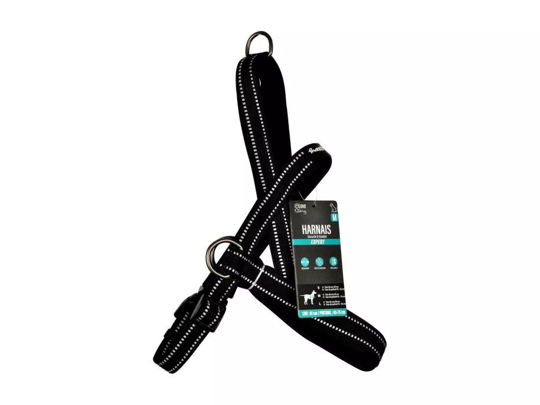 Harnais norvégien réglable en nylon et neoprene 