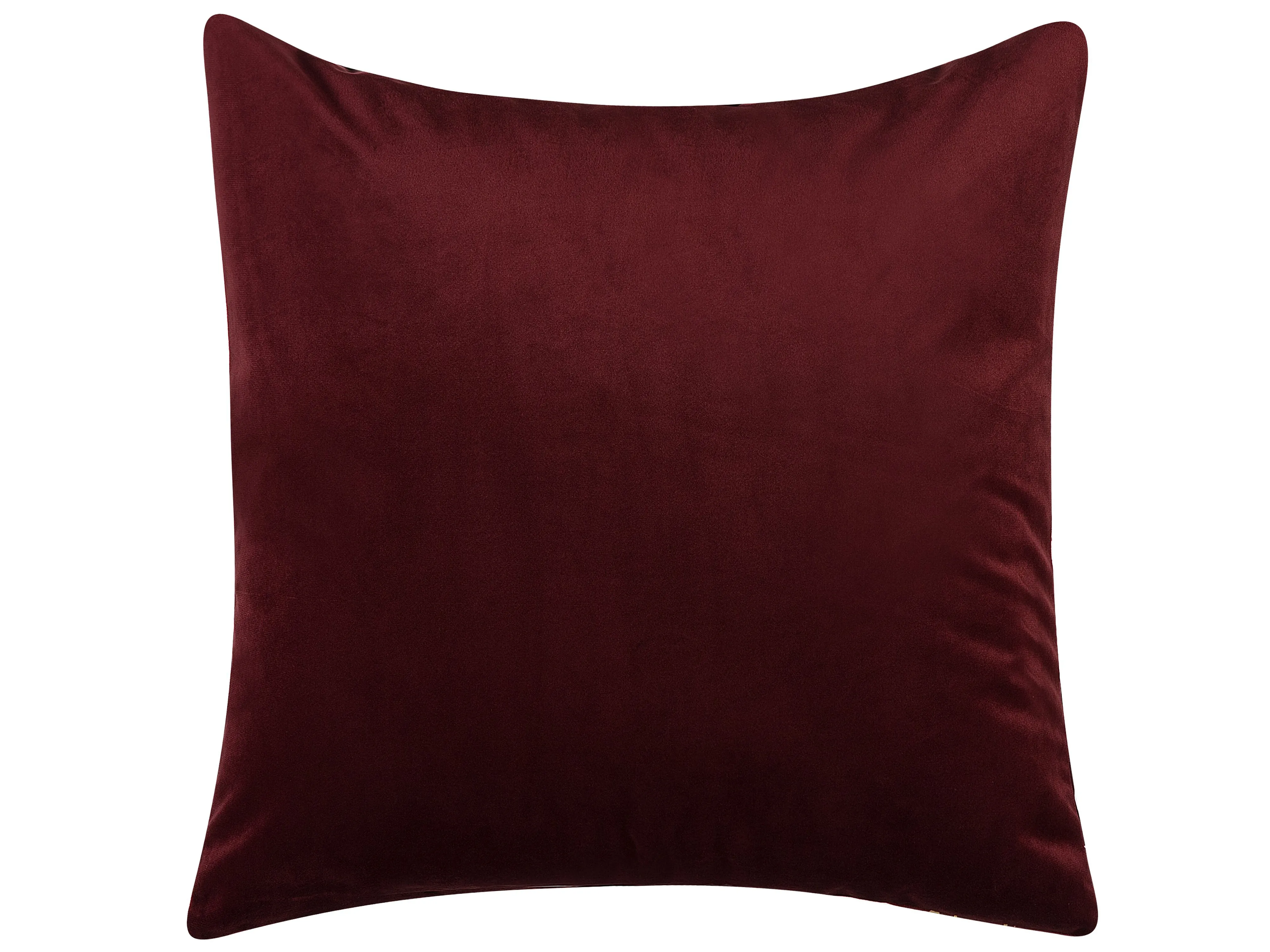 Set van 2 sierkussens CALLA Fluweel 45 x 45 cm Rood bladpatroon