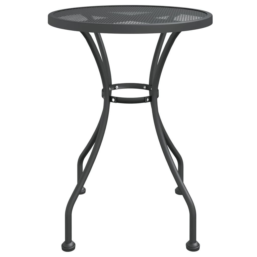 Mobilier à dîner salon de jardin 3 pièces maille métal anthracite