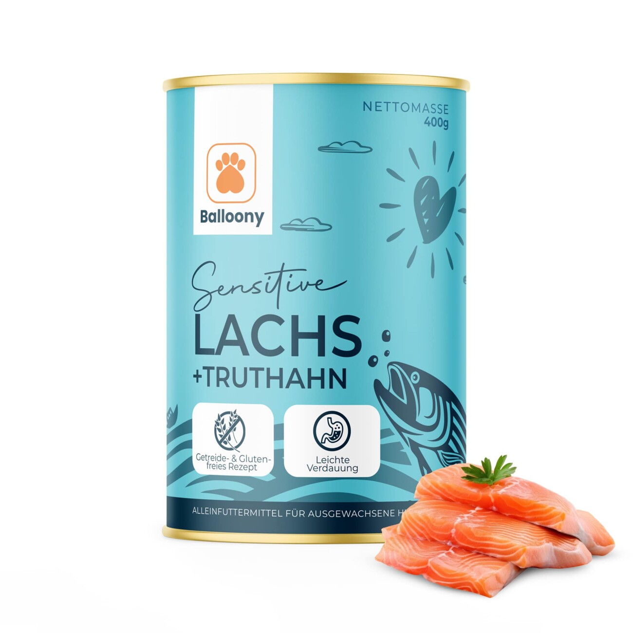 Balloony.pet German Shephy Nassfutter Lachs 2,4 kg