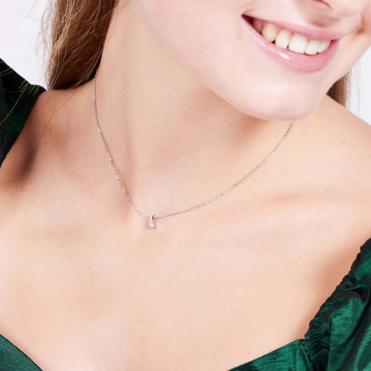 Stalen ketting met hanger letter