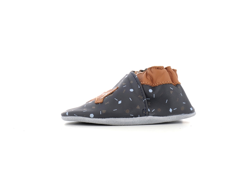 Robeez-GAME RUN Cuir Marine
