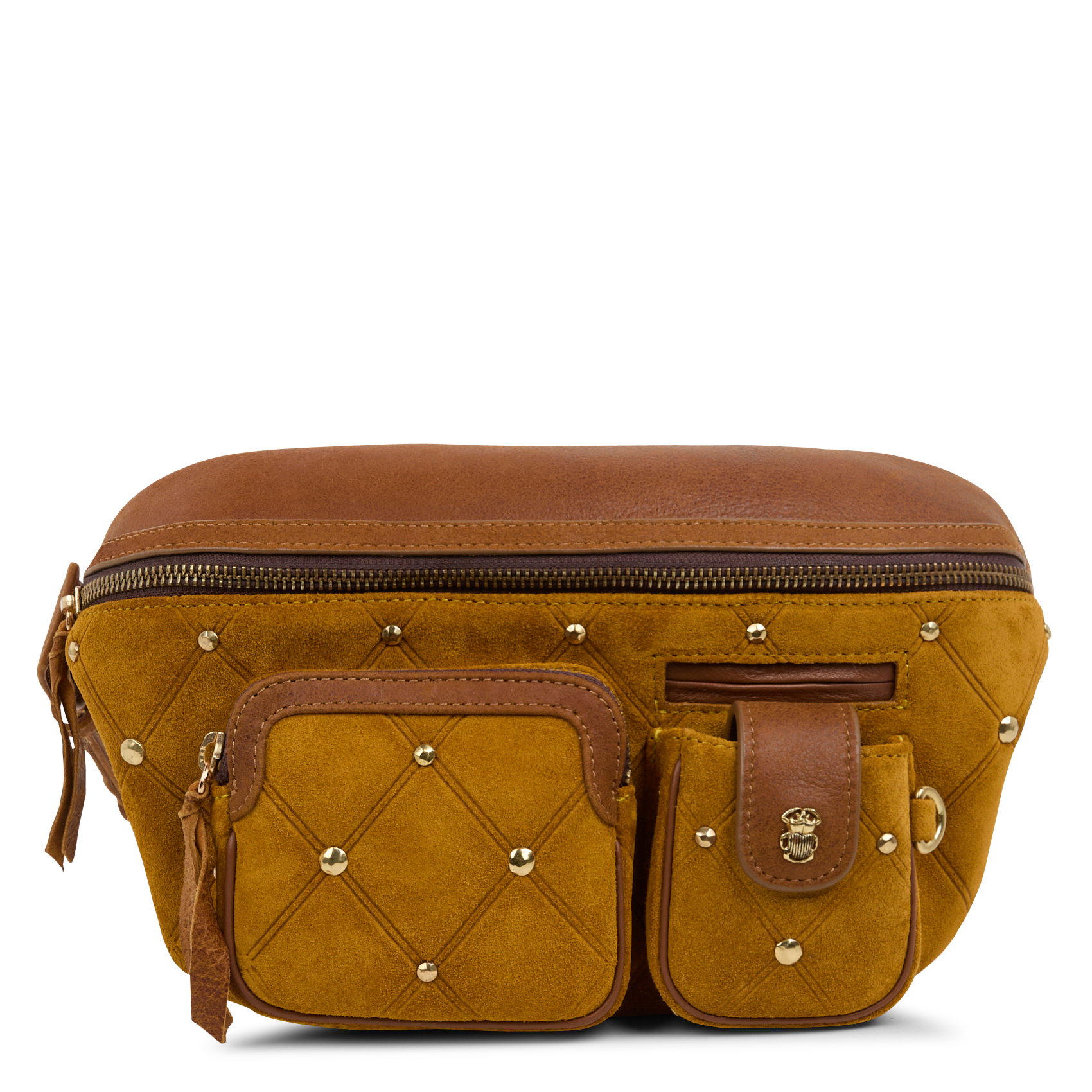 ROMEO - Sac bandoulière en cuir velours | Beige