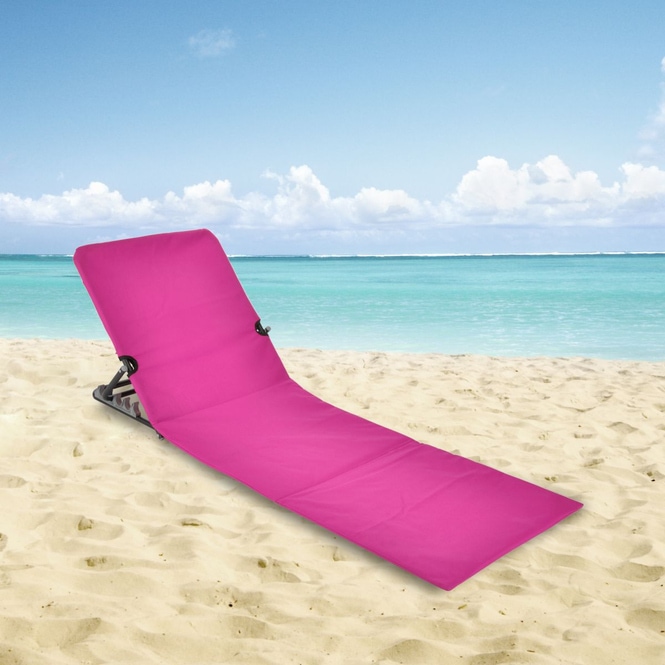 Strandliege klappbar - ca. 55 x 47 x 6,5 cm - pink