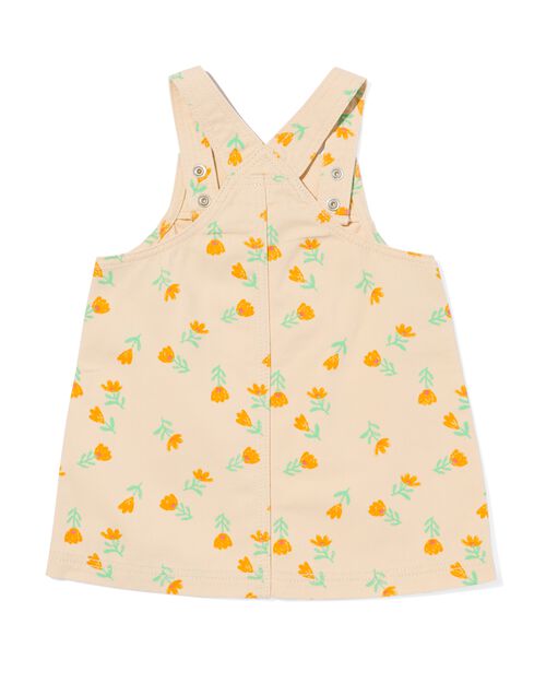 robe en jean avec fleurs pour bébé pêche
