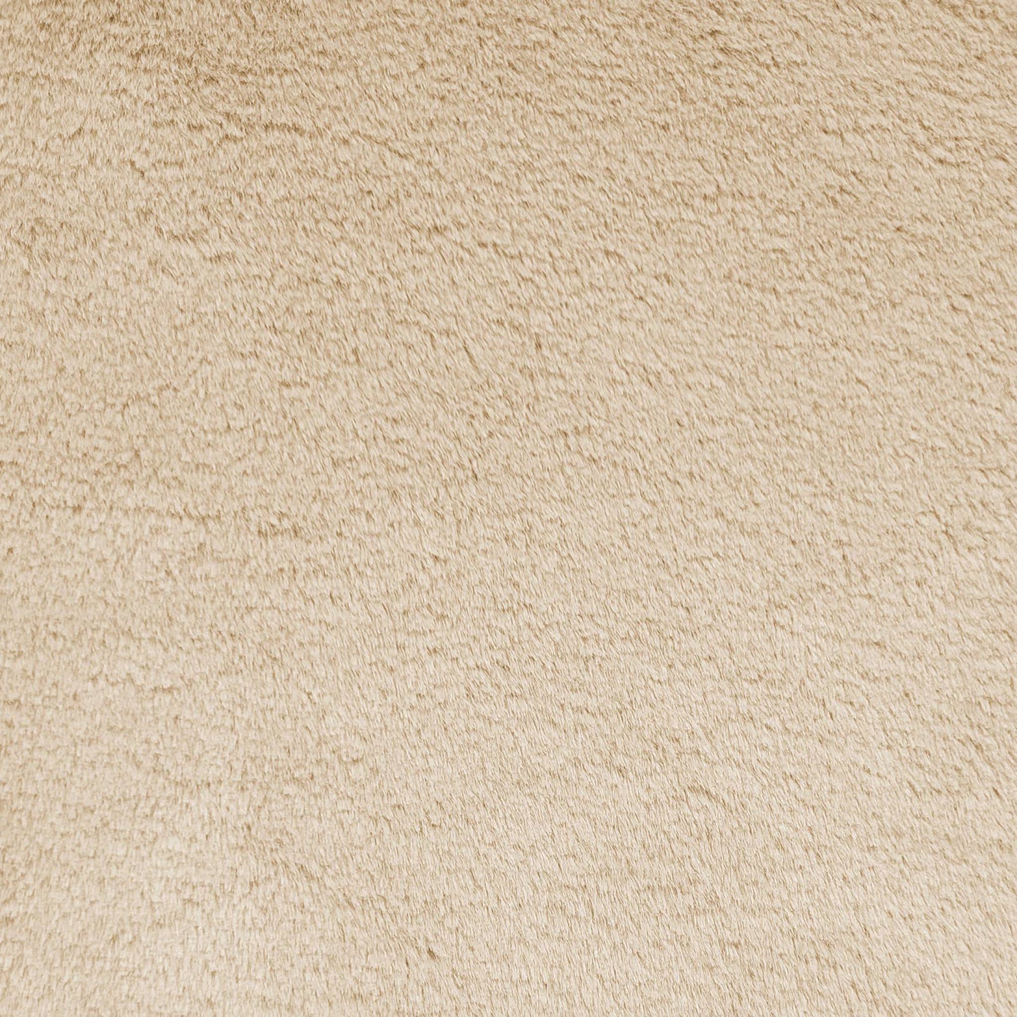 2 coussins beige garnis fausse fourrure poils longs 40x40cm - laponie