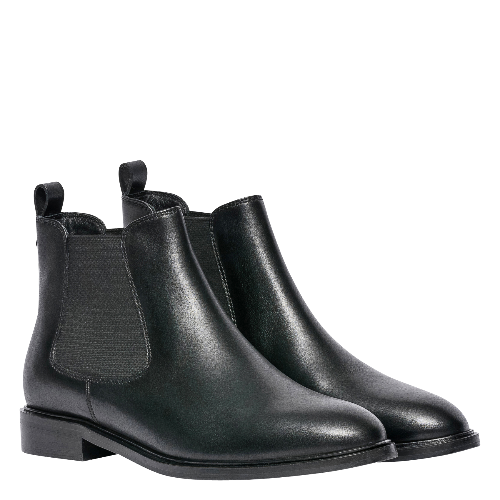 KENNYO - Bottines en cuir lisse | Noir