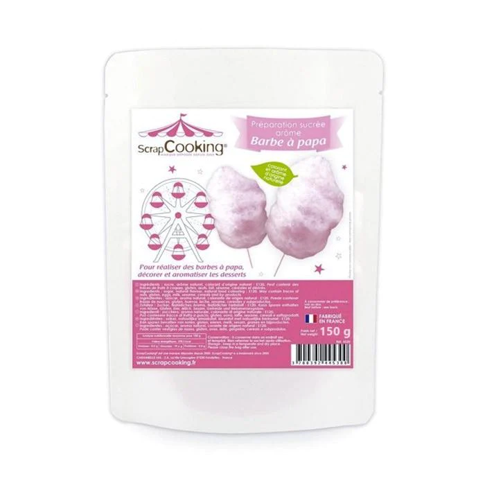 Préparation barbe à papa rose 150 g Scrapcooking