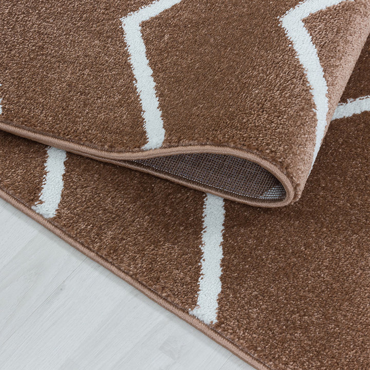 Laagpolig vloerkleed - Smoothly Weave Bruin/Wit