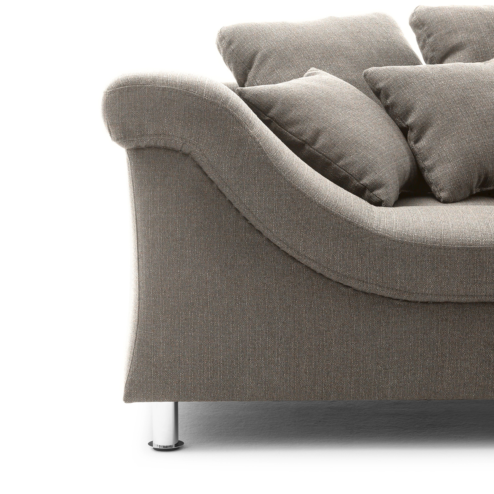 Ecksofa - taupe - beidseitig montierbar