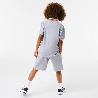 Polo garçon Lacoste avec col tricolore en petit piqué de coton Polos - Gris - Lacoste - Garçon