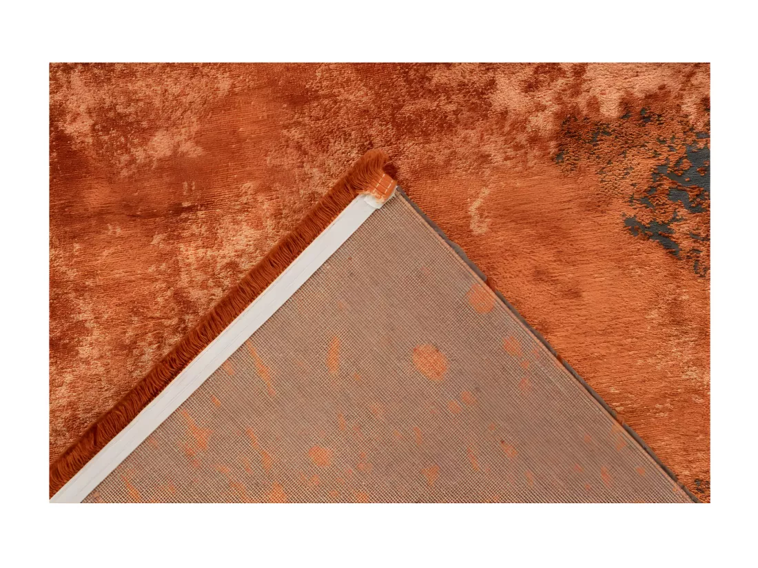 Tapis Pierre Cardin 290x200cm, design E509E coloris terracotta - Confort et élégance pour votre intérieur