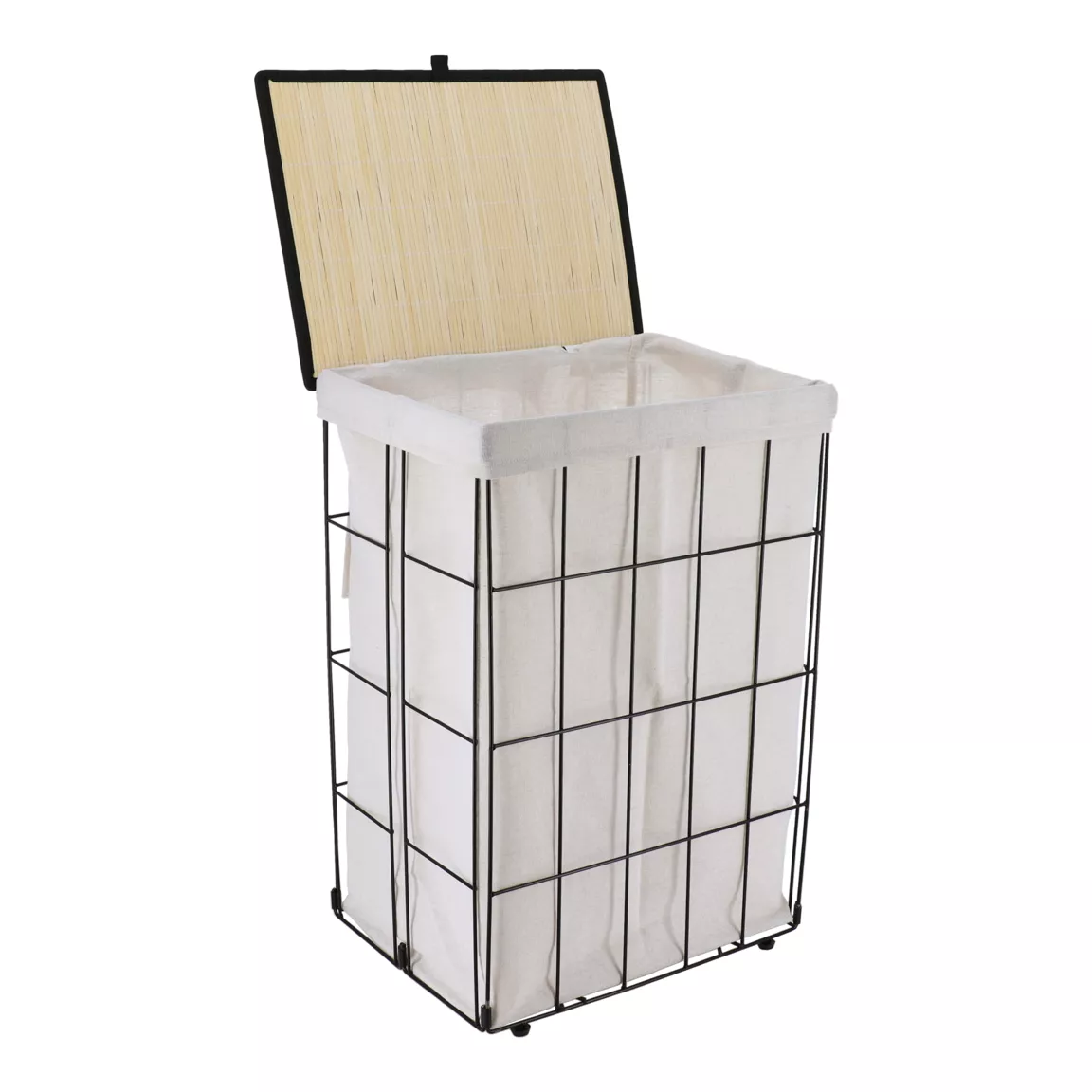 Panier à linge pliable (H60 cm) Industriel Ecru