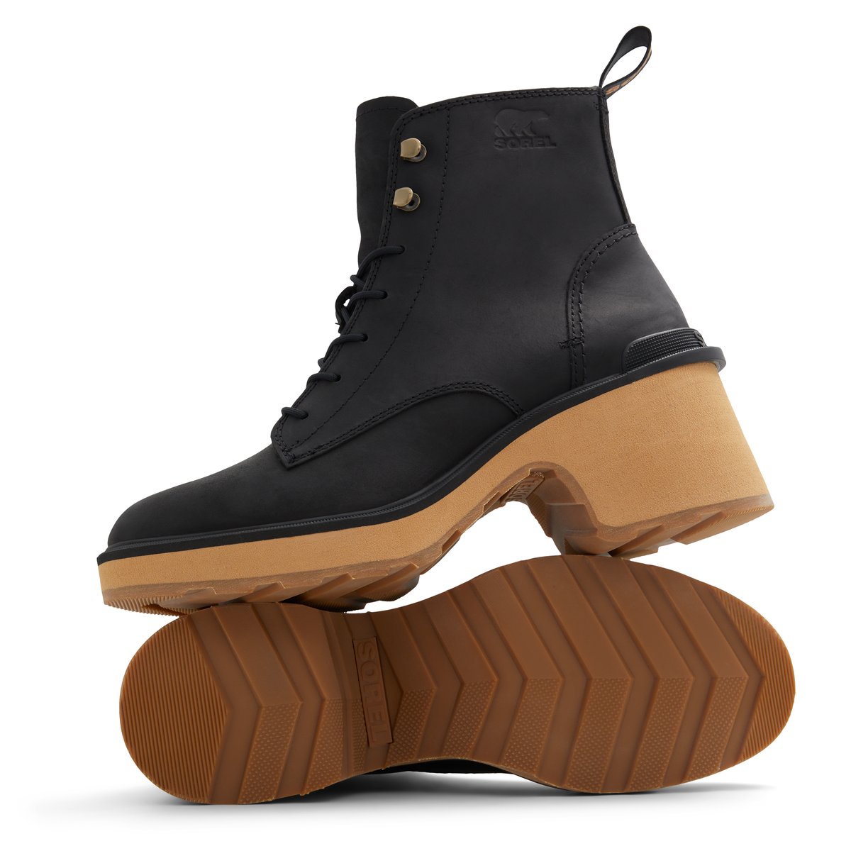 SOREL-Hi_line_heel-Bottillon - Semelle crantée - Noir