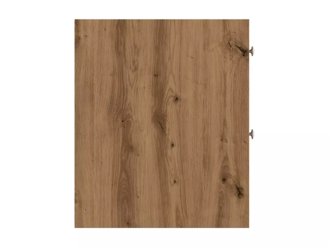 Armoire de salle de bain étroite avec roulettes chêne artisanal