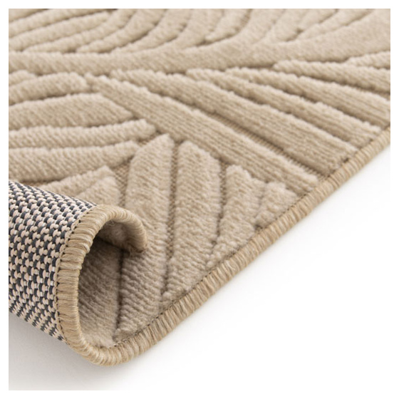 Tapis intérieur et extérieur en relief - lauria - beige - 200 x 290 cm