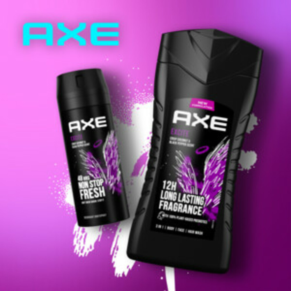 6x Axe Douchegel Excite250 ml