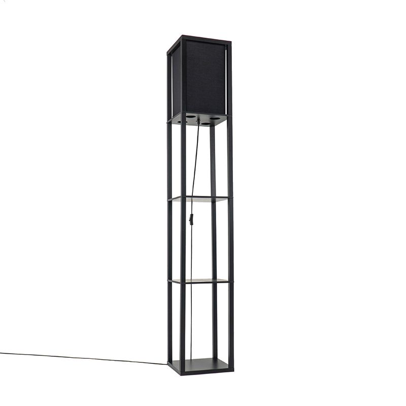 Smart vloerlamp zwart incl. Wifi A60 - Stojan