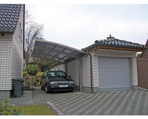 KRB Skiatsu enkele carport met hitte-, UV- en hagelbescherming, 270x500 cm, urban grey