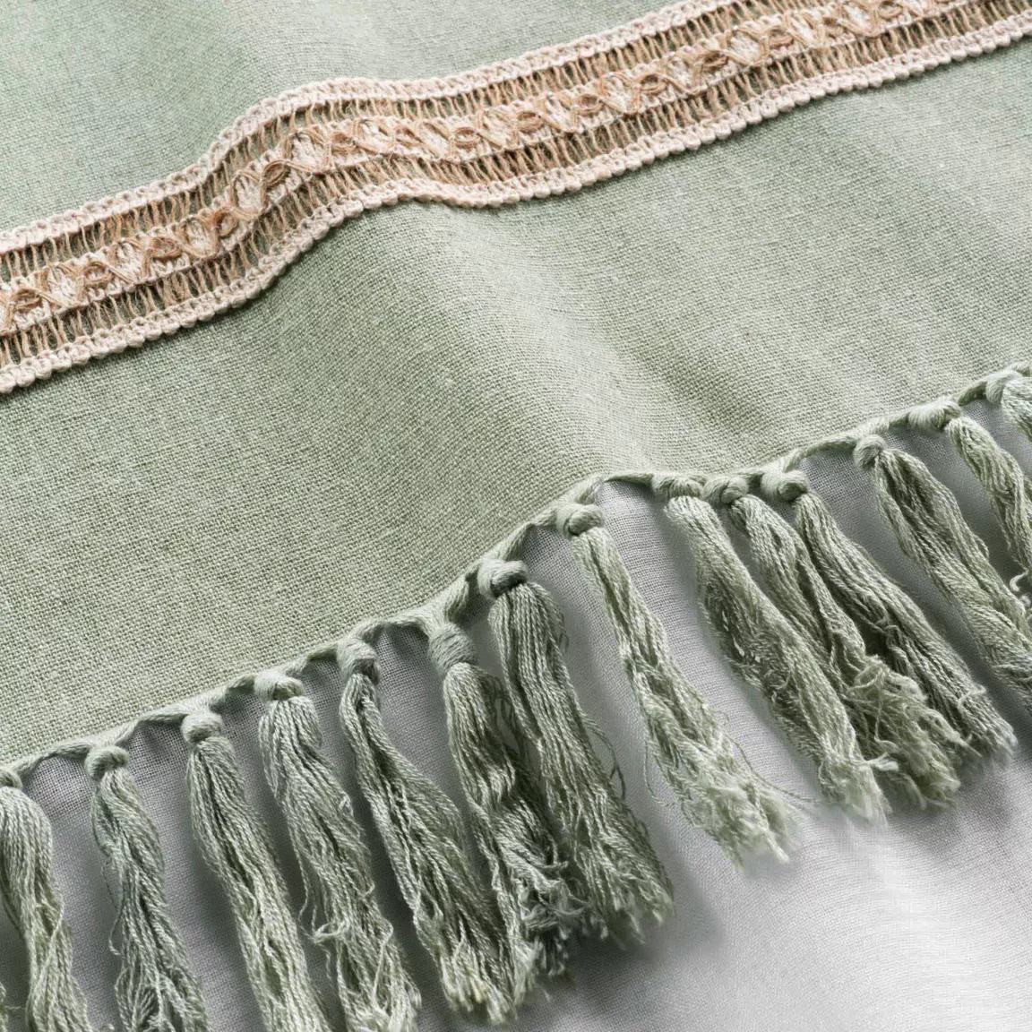 Voilage coton (140 x 240 cm) Janara Vert sauge
