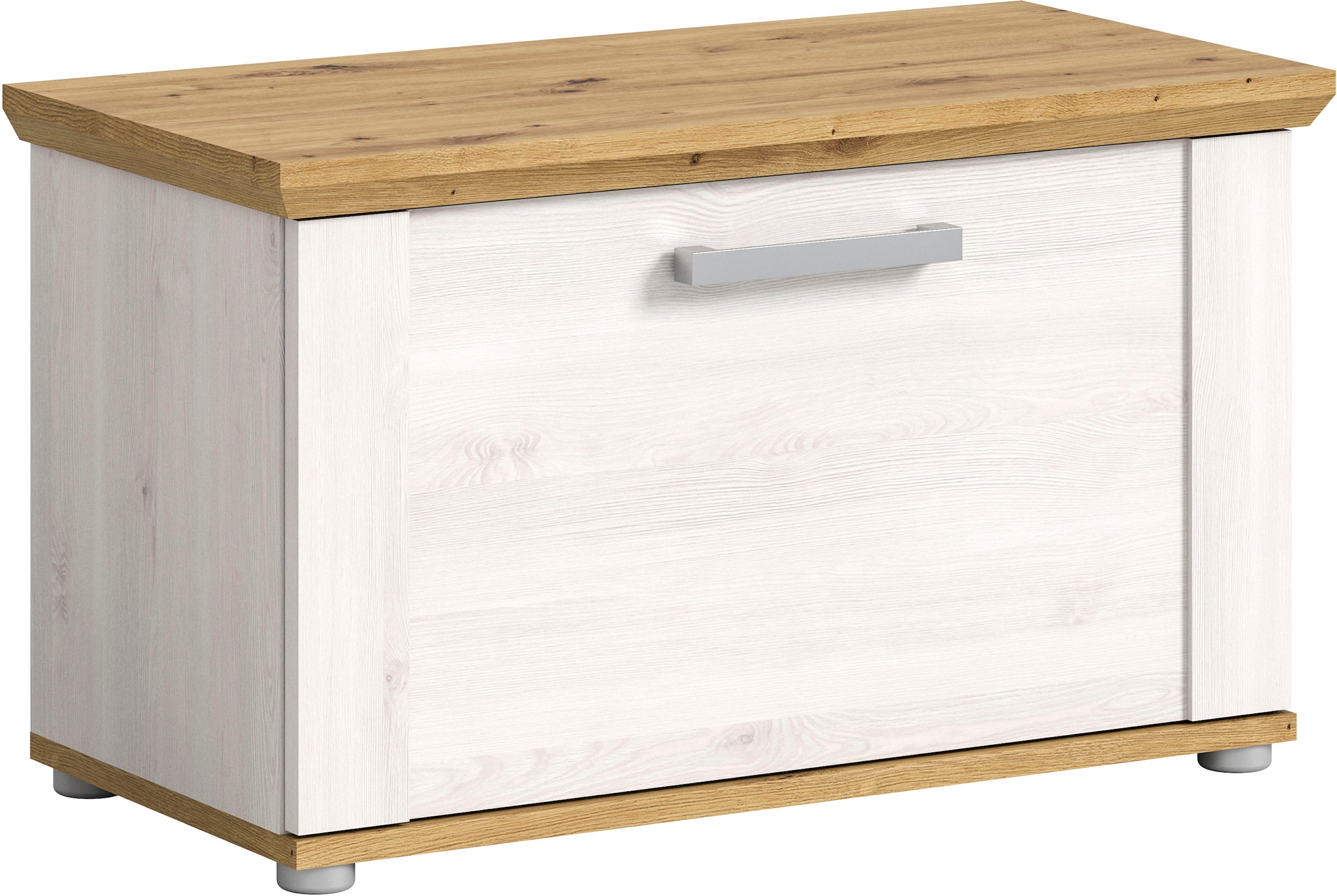Home affaire Sitzbank »COSENZA, TOPSELLER!, Breite 80 cm, 1 Klappe, 2 Einlegeböden, 2-farbig« in Landhausoptik, Bank, Schuhbank, Garderobenbank, Dielenbank