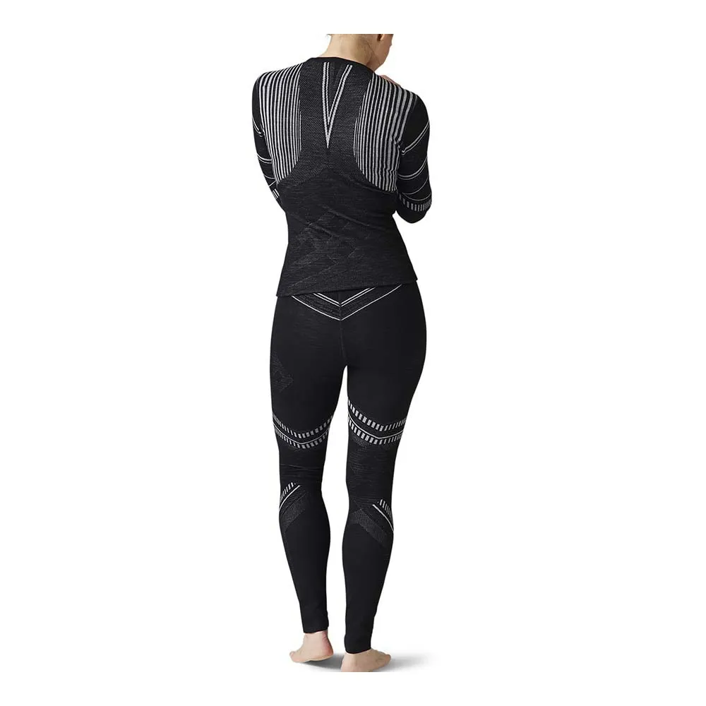 Smartwool INTRAKNIT MERINO 200 PATTERN BOTTOM - Collant Femme black winter warrior