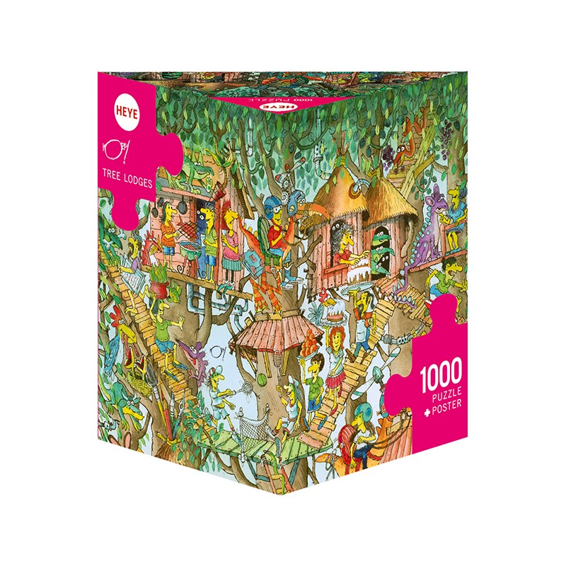 Puzzle 1000 pièces - Korky Paul tree lodges