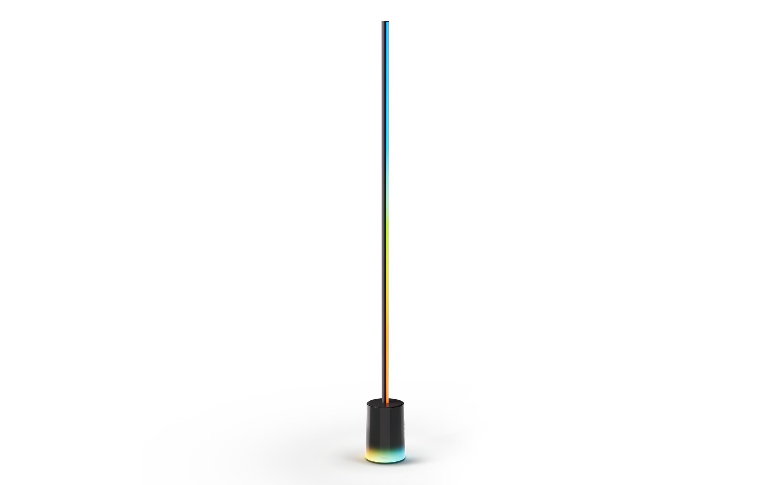 Eck-Stehleuchte, Schwarz, Matter, RGBICWW, 1500 lm<br>Smarte Stehleuchte im modernem Design