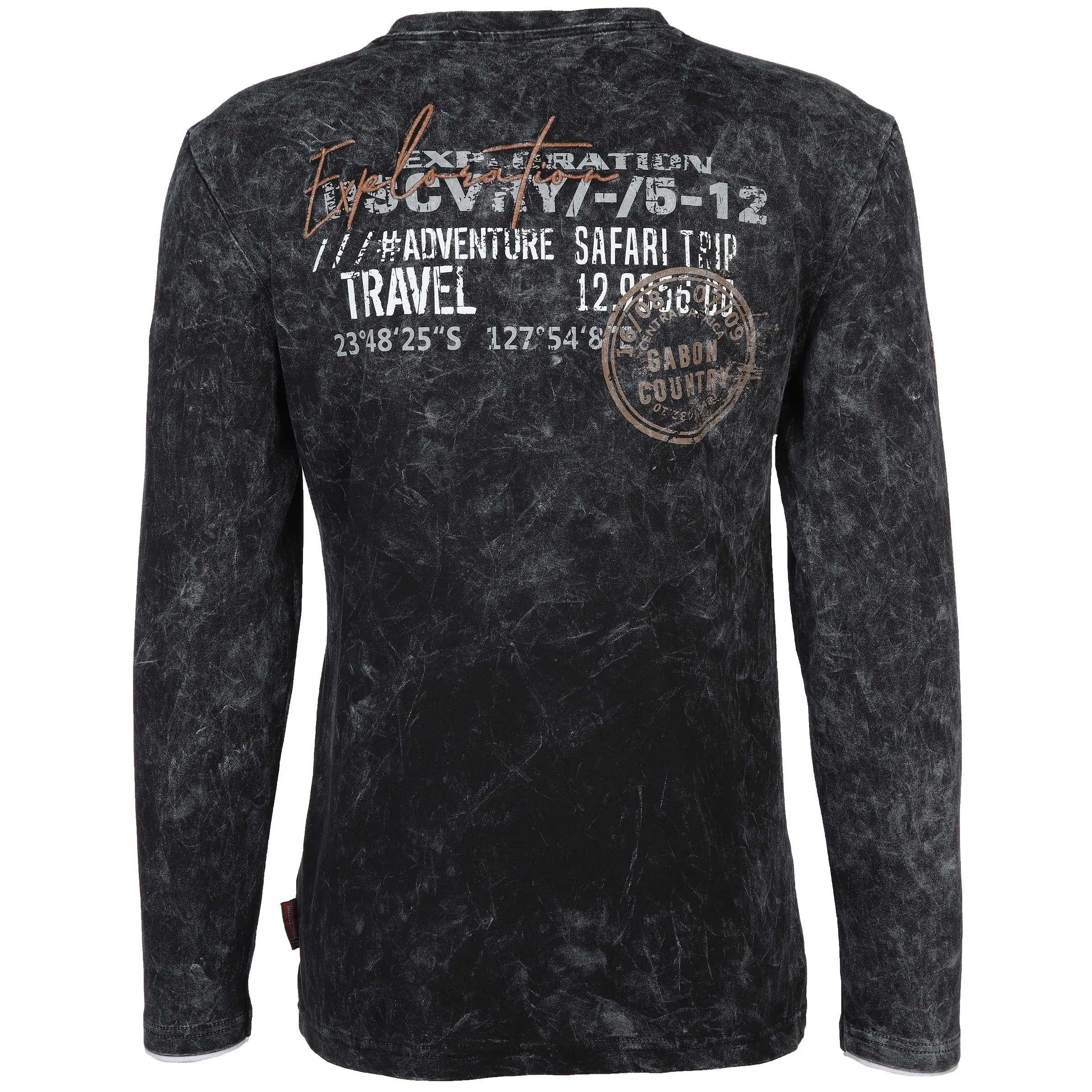 Herren Henleyshirt mit 2in1 Kragen