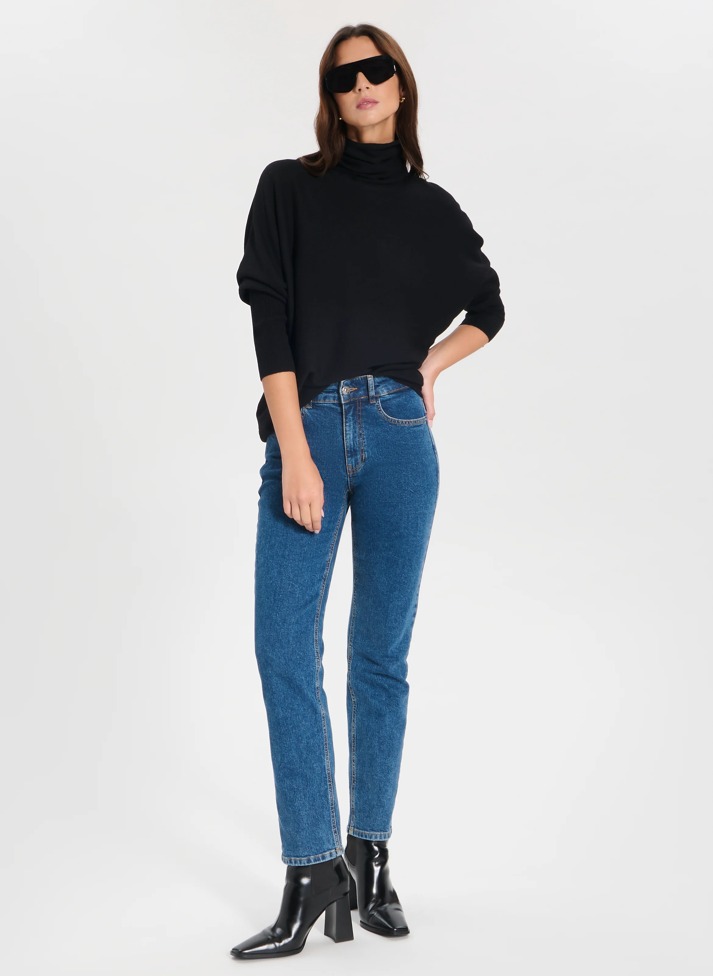 PRUNA - Pull oversize en maille | Noir