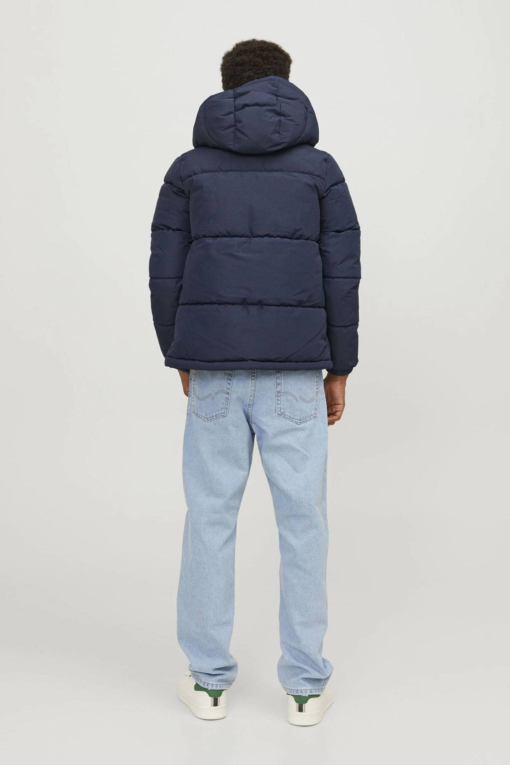 JACK & JONES gewatteerde winterjas JCOSPEED donkerblauw