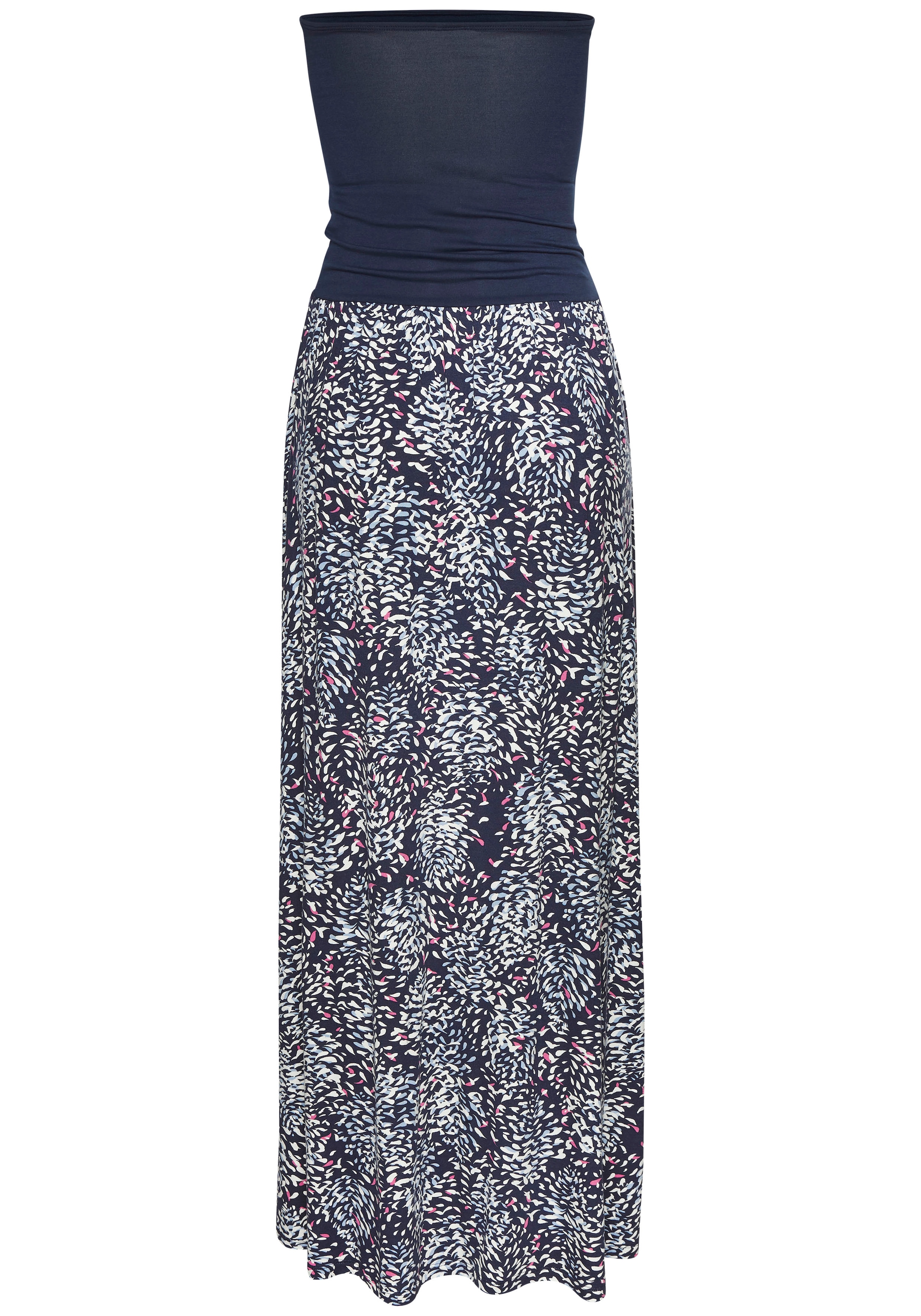 Vivance Maxikleid Eingrifftaschen mit schmalem Oberteil und Taschen, Strandkleid, Alloverprint