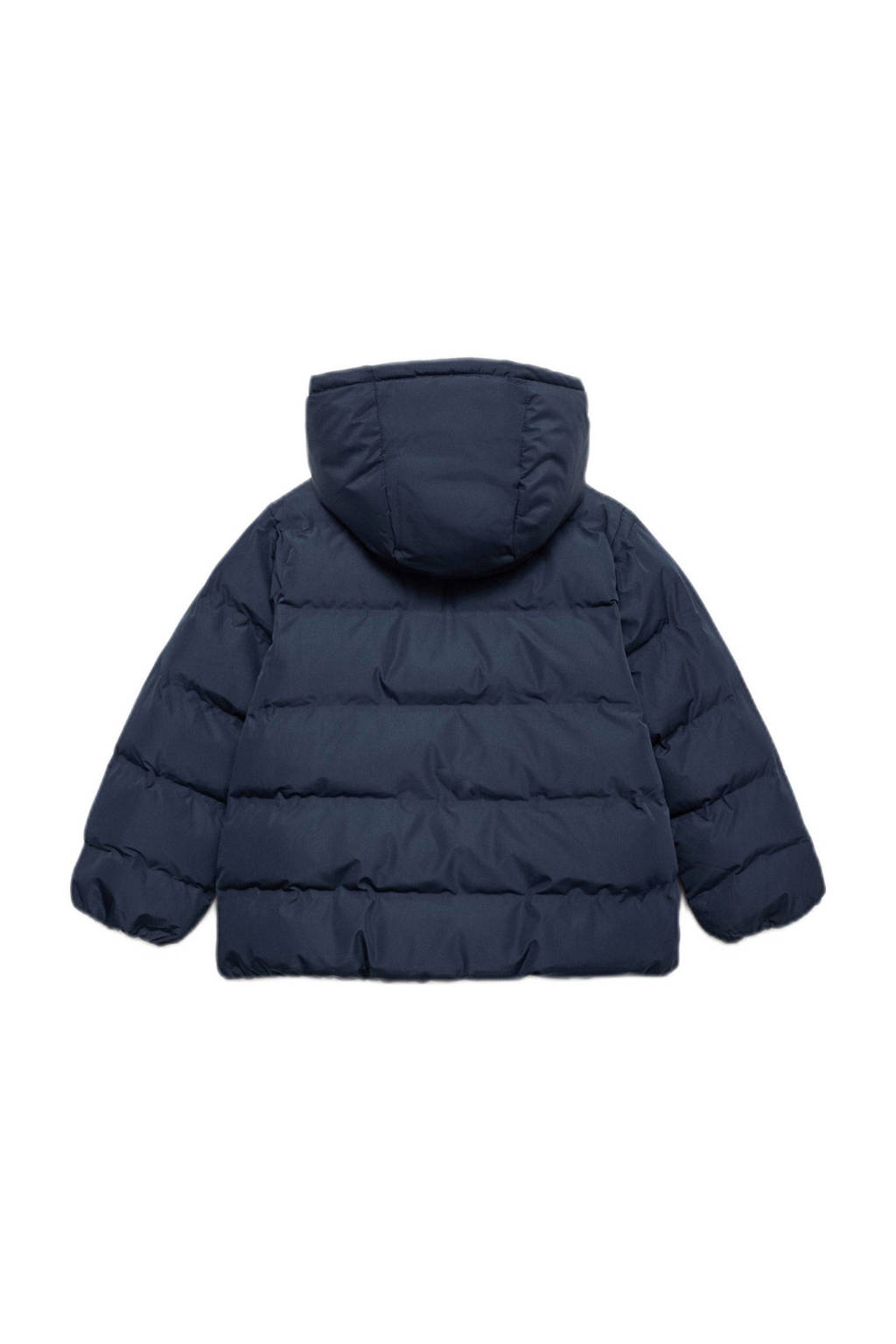 Mango Kids gewatteerde winterjas donkerblauw