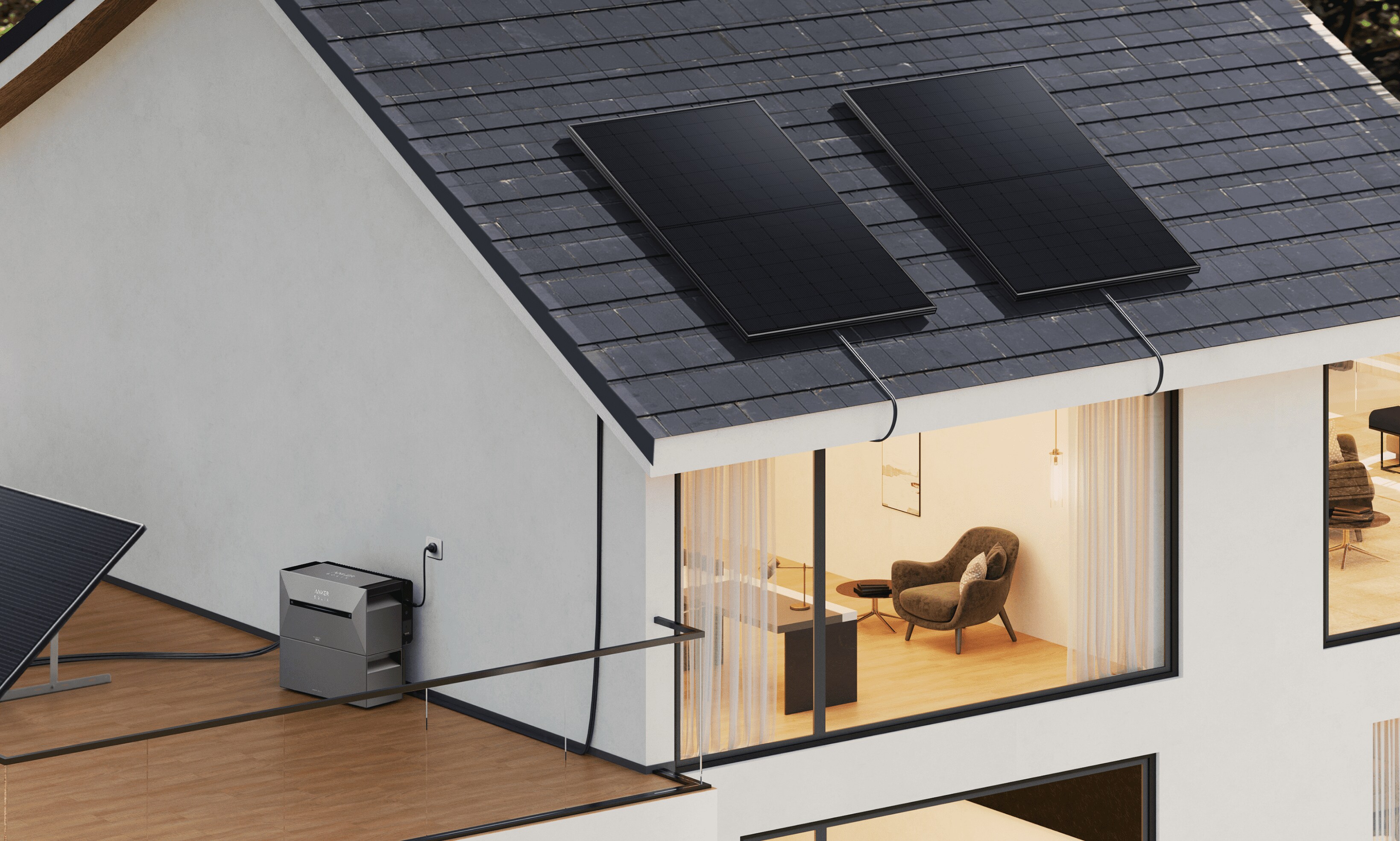 Anker SOLIX Solarbank 2 E1600 Batterie Erweiterung, 1.6kWh Akkukapazität, IP65, 6000 Ladezyklen, LFP Akku, Kompatibel mit 99% der Balkonkraftwerke, Plug&Play in 5 Min