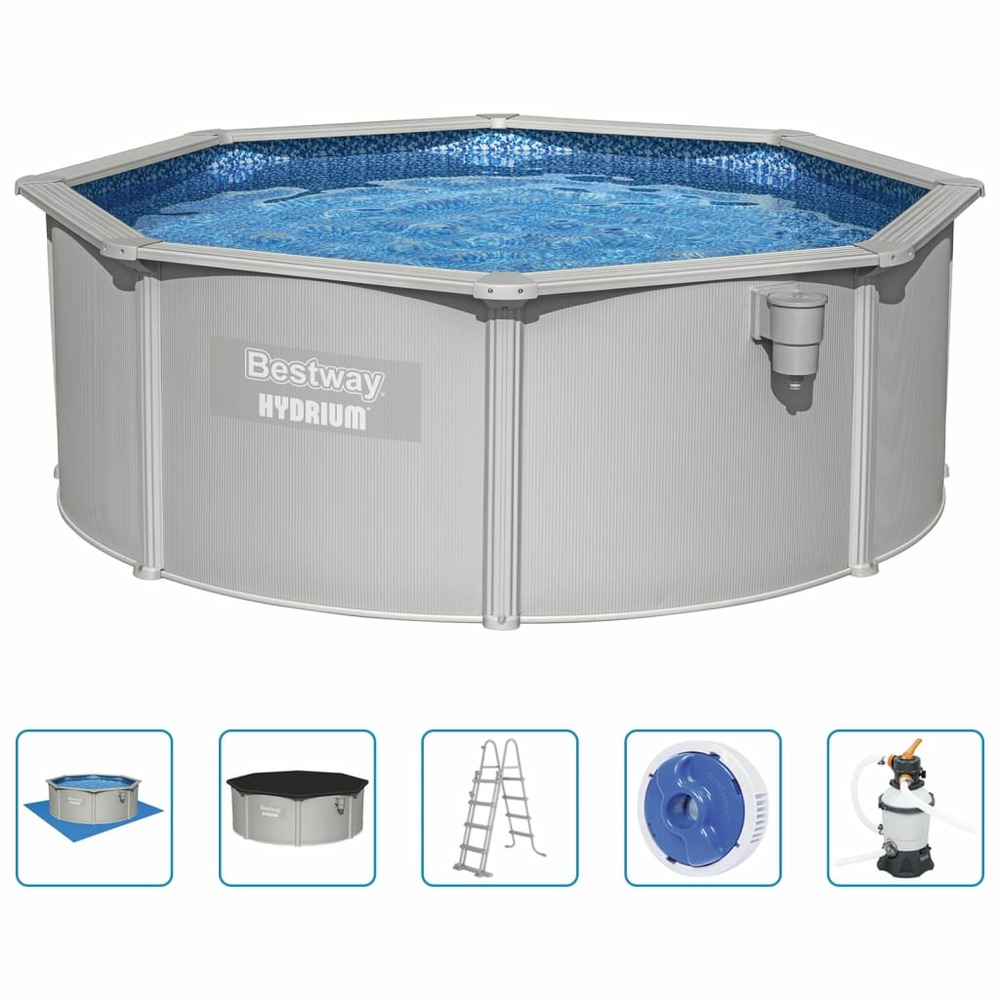 Piscine encadrée hors sol ronde hydrium 360x120 cm