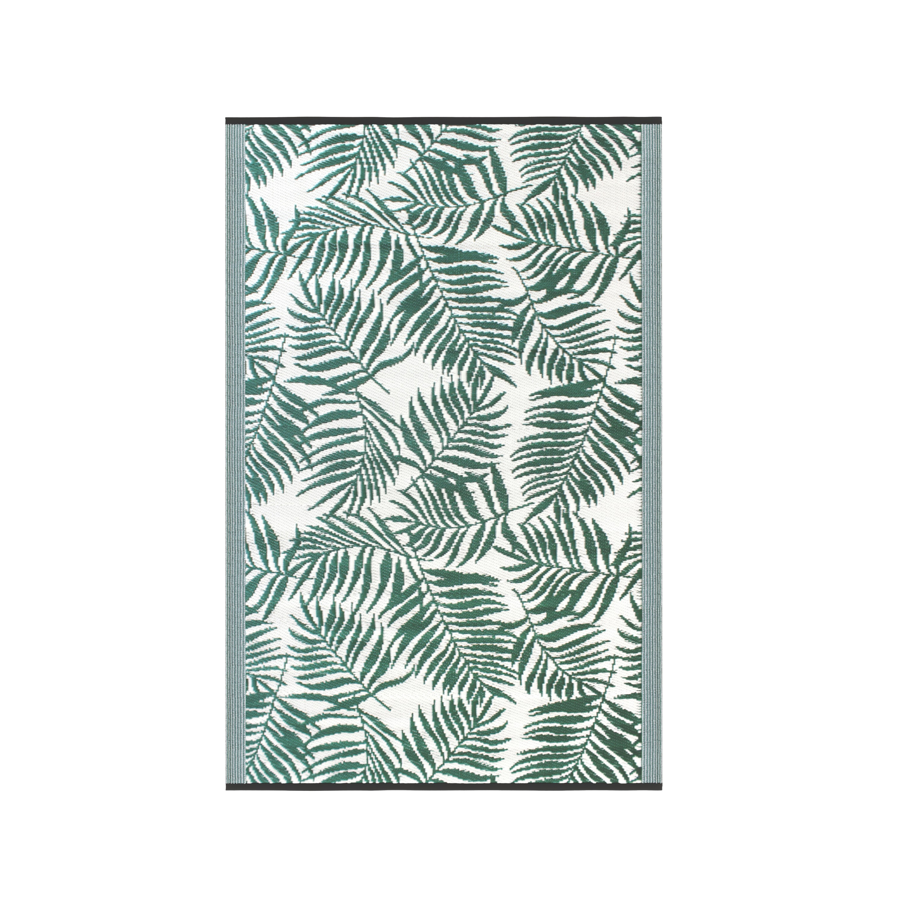 Outdoor Teppich TROPIC 180 x 120 cm grün/weiss