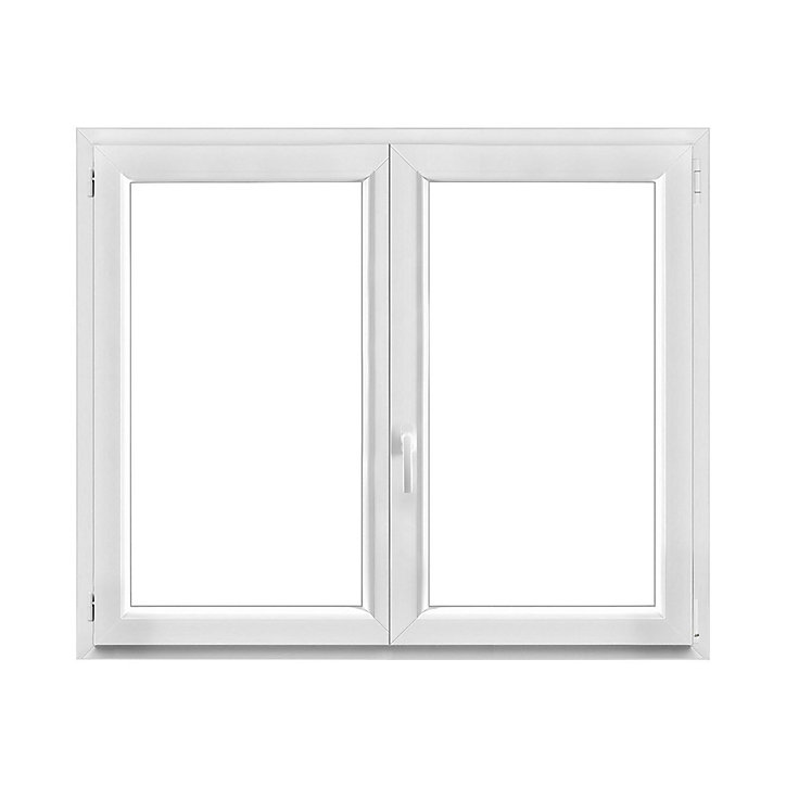 Fenêtre PVC 2 vantaux oscillo-battant GoodHome blanc - l.140 x h.115 cm