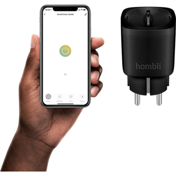 Hombli Slim Stopcontact Zwart