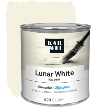 KARWEI binnenlak zijdeglans RAL 9010 lunar white 250 ml