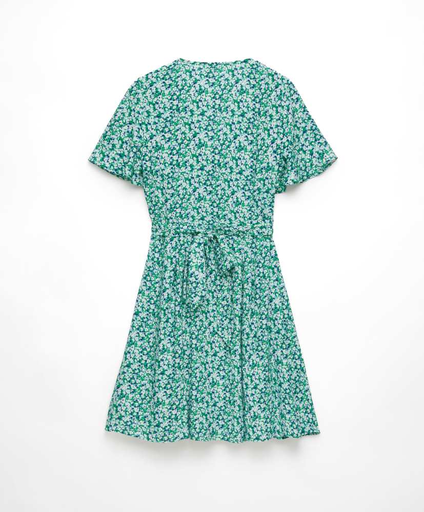 vestido floral curto