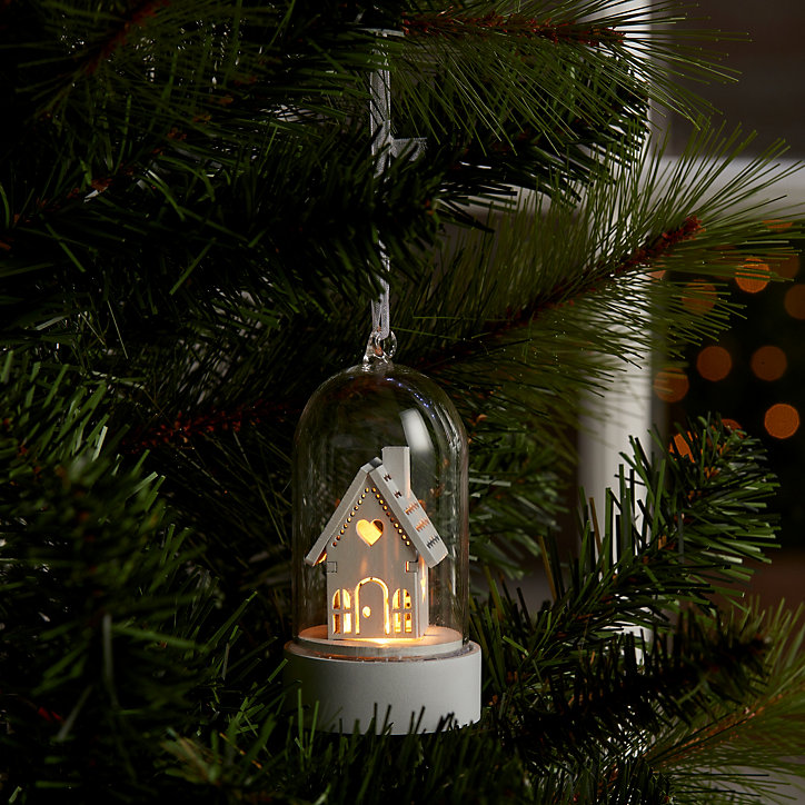 Mini dome maison LED blanc chaud 6 x 11 cm