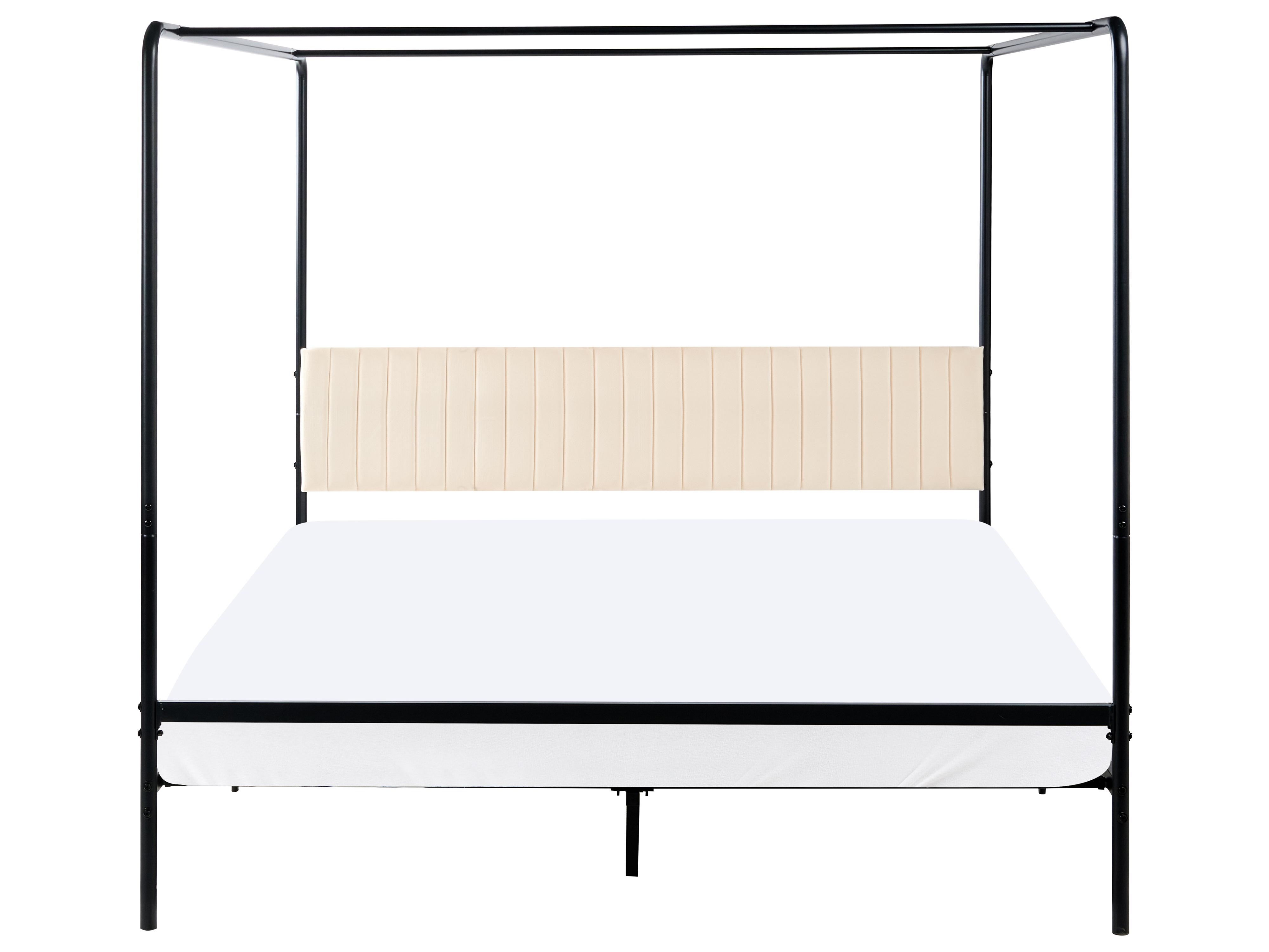 Hemelbed Metaal MIRABEAU 180 x 200 cm Zwart