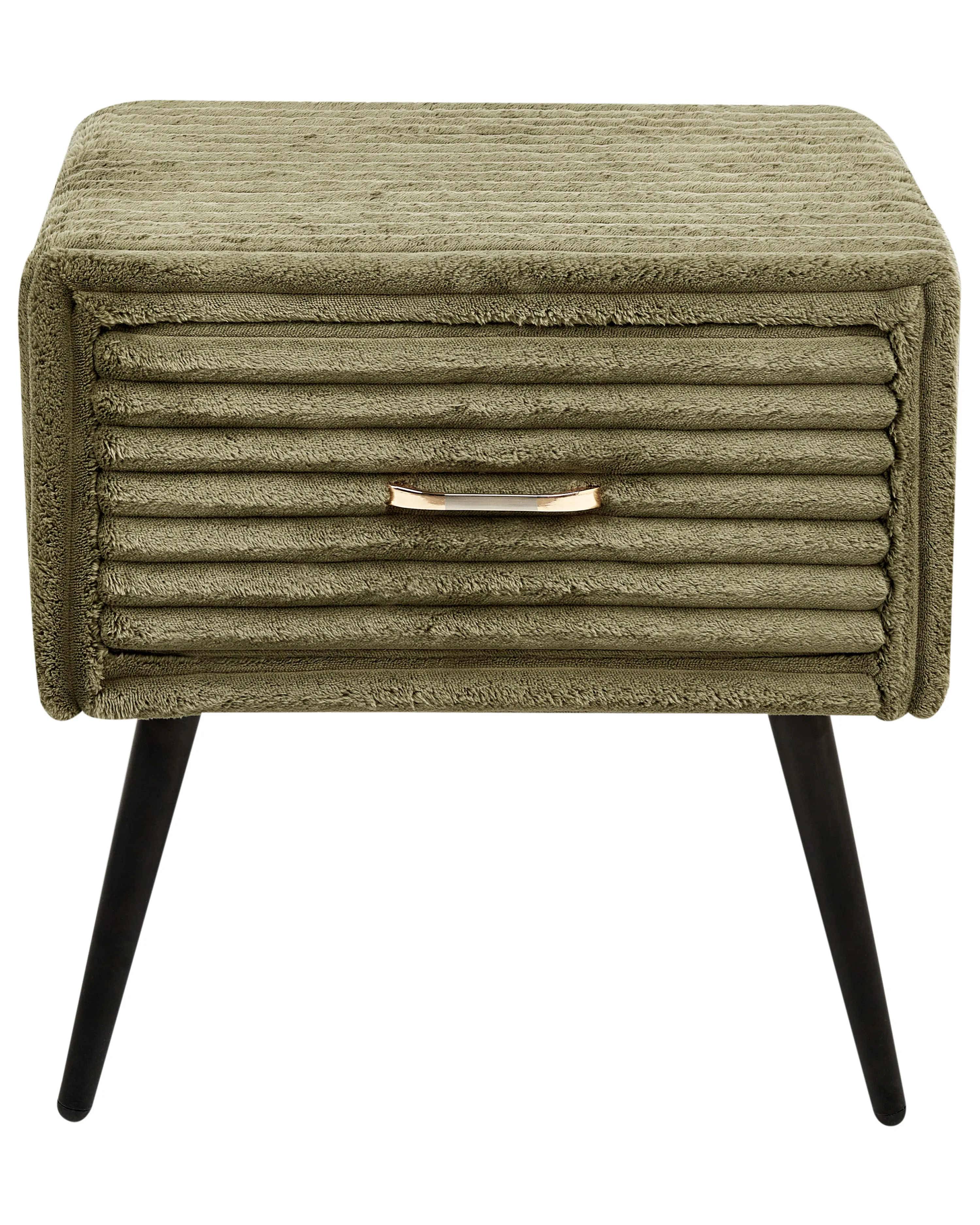 Nachtkastje met 1 lade FLAYAT Corduroy Groen